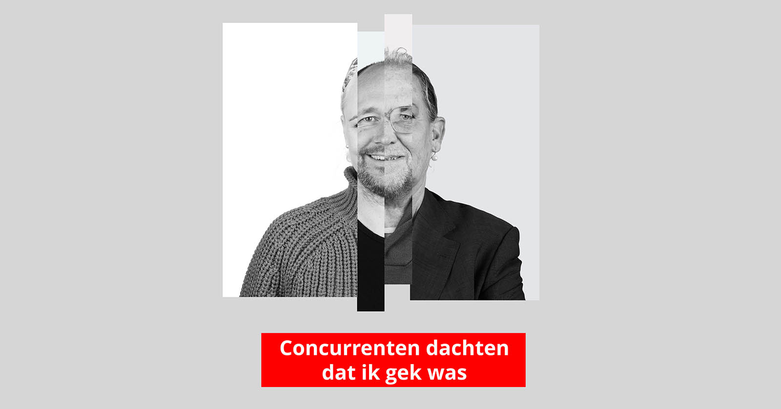 Campagneposter met collage van verschillende personen in zwart wit
